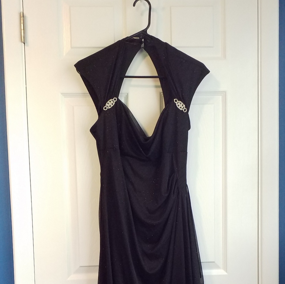 Elegant Black Shimmer Gown